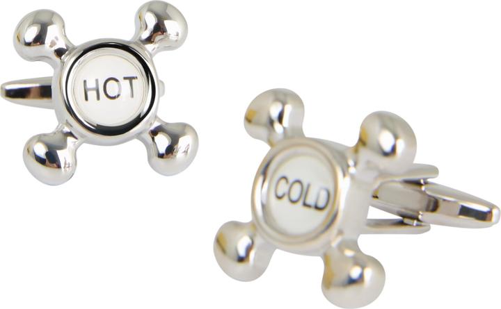 Produktbild Joe Browns Hot And Cold Tap Novelty Cufflinks (Brass base metal with Rhodium plating)