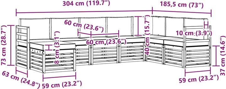 Produktbild vidaXL Outdoor-Sofa