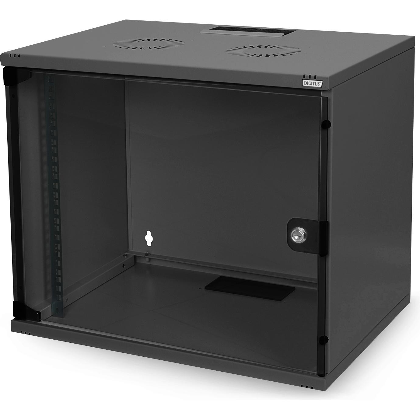 Digitus Wandgehäuse, SOHO, unmontiert - 540x400 mm (BxT) (7 HE, 19 Zoll Rack), Serverschrank, Schwarz