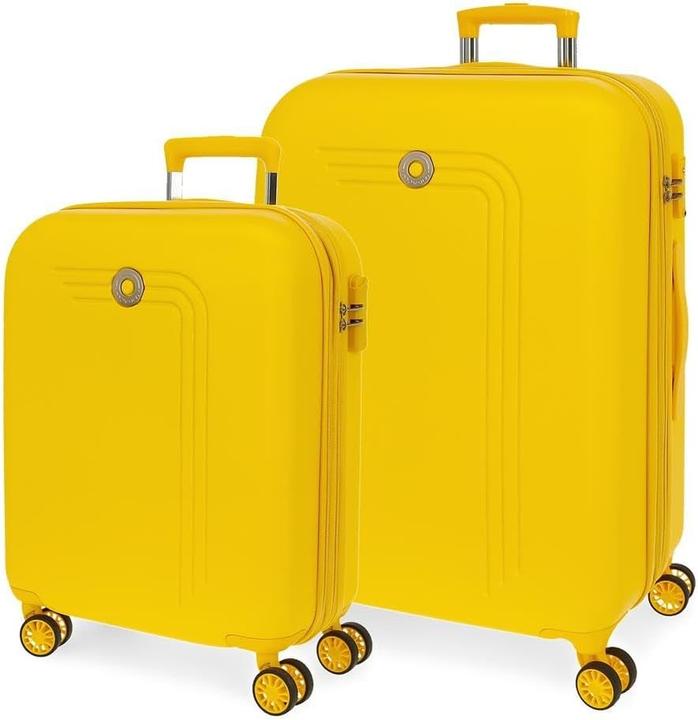 Actual product image Movom Rigid ABS Suitcase Set with Multidirectional Wheels and Combination Lock
