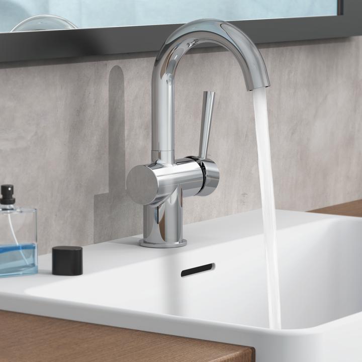 Produktbild Schütte Wasserhahn Bad CORNWALL Waschtischarmatur Chrom Aufsatzwaschbecken Einhebelmischer 79011