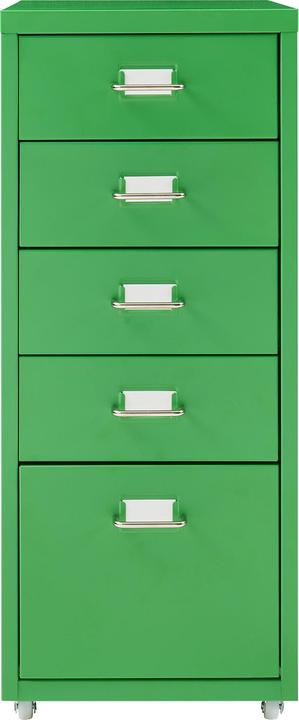 Produktbild En.Casa Rollcontainer Kökar mit 5 Schubladen 69x28x41 cm Apfelgrün (69 x 28 x 41 cm)