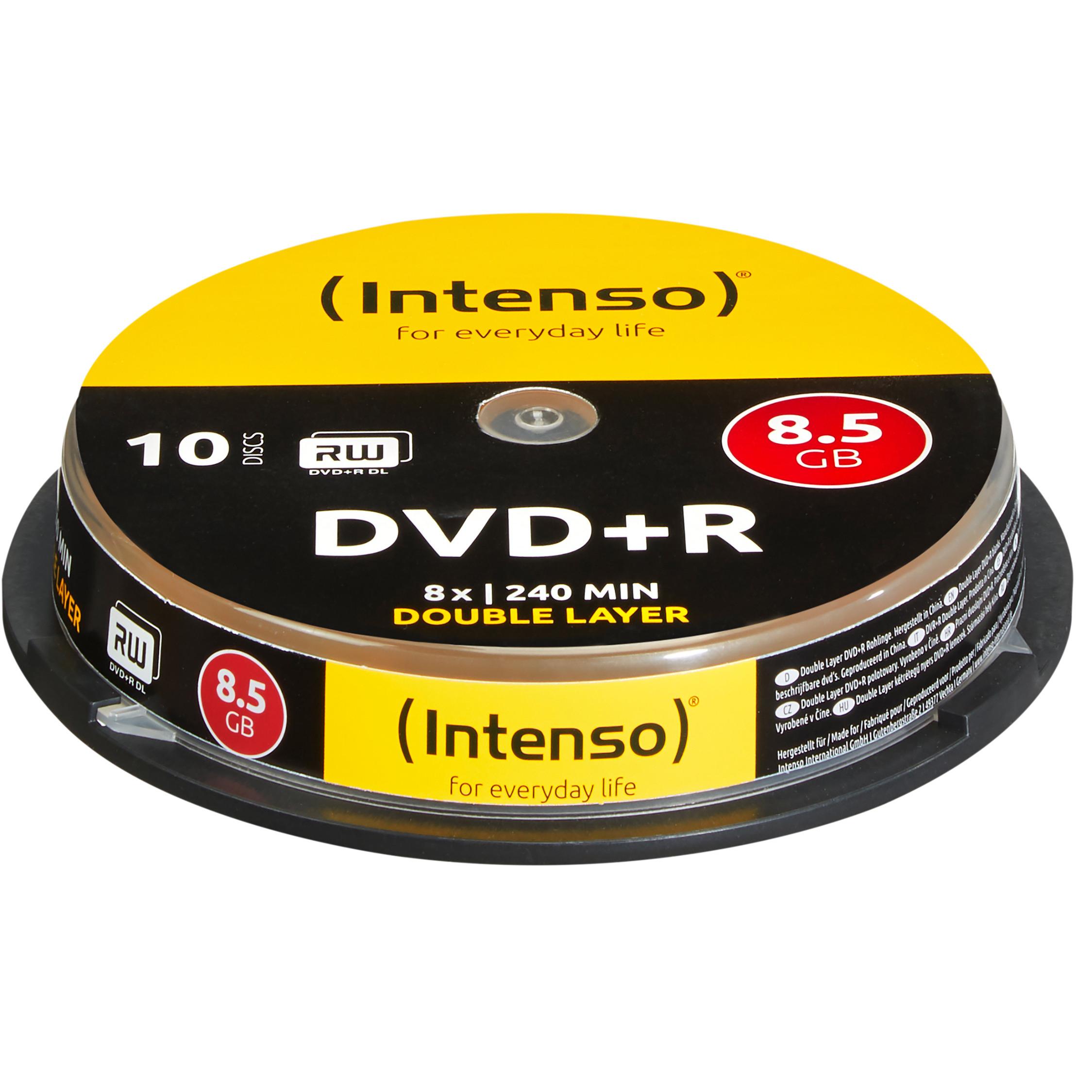Intenso DVD+R Cake Box - 8.5GB (10 x), Optischer Datenträger