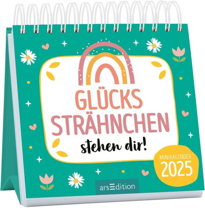 Mini monthly calendar Glückssträhnchen st (11.5 x 11.5 cm, Hardcover, German)