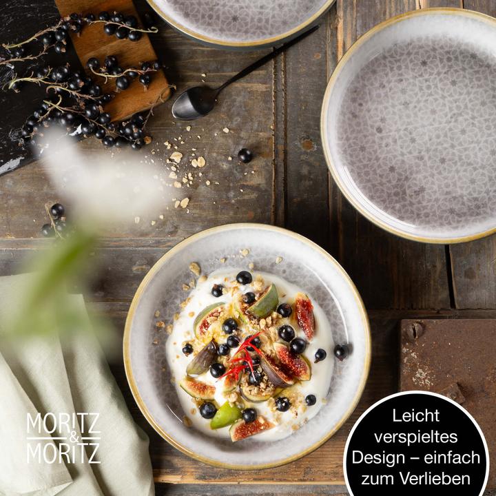 Actual product image Moritz & Moritz TERRA 6-piece soup plate grey 700 ml each (6 pcs.)