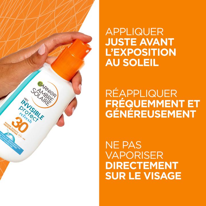 Image du produit Garnier Ambre Solaire Invisible Protect & Refresh (Spray solaire, SPF 30, 200 ml, 206 g)