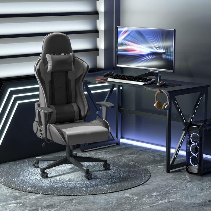Produktbild Swisshandel24 Ergonomischer Bürostuhl, Gaming Stuhl, Kunstleder, Schaumstoff, Schwarz