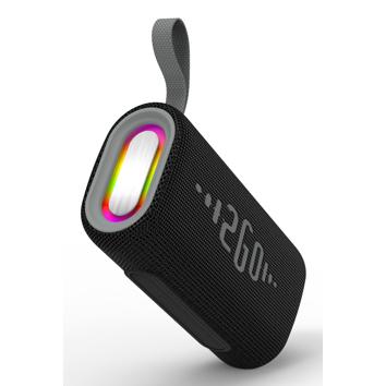 2GO Acoustic Two mit RGB-Lichtshow (3 h), Bluetooth Lautsprecher, Schwarz