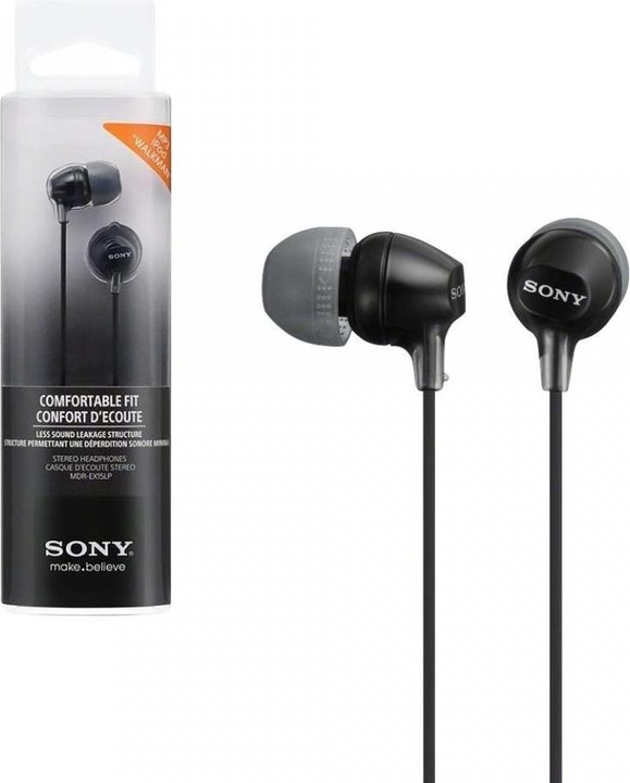 Actual product image Sony Mdr-Ex15lpb (No noise cancelling, Cable)