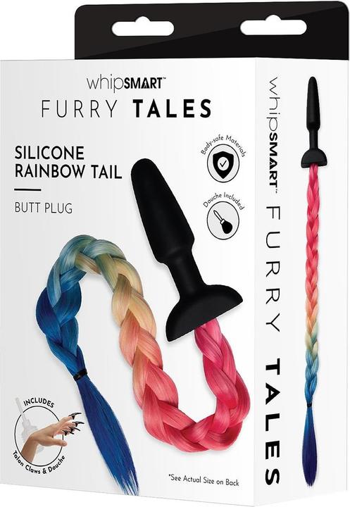 Produktbild Xgen Products whipsmart 4.9 inch silicone plug with play tails rainbow tail