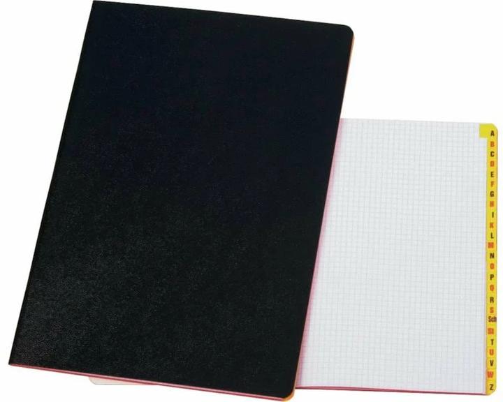 Image du produit Neutral Cahier en toile cirée avec index (A5, Quadrillé, Couverture souple)