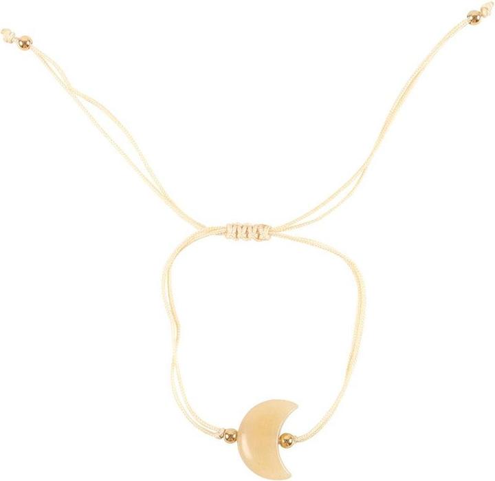 Actual product image Something Different Be Brave Yellow Jade Crescent Moon Bracelet (14.50 cm, 100% synthetic material)