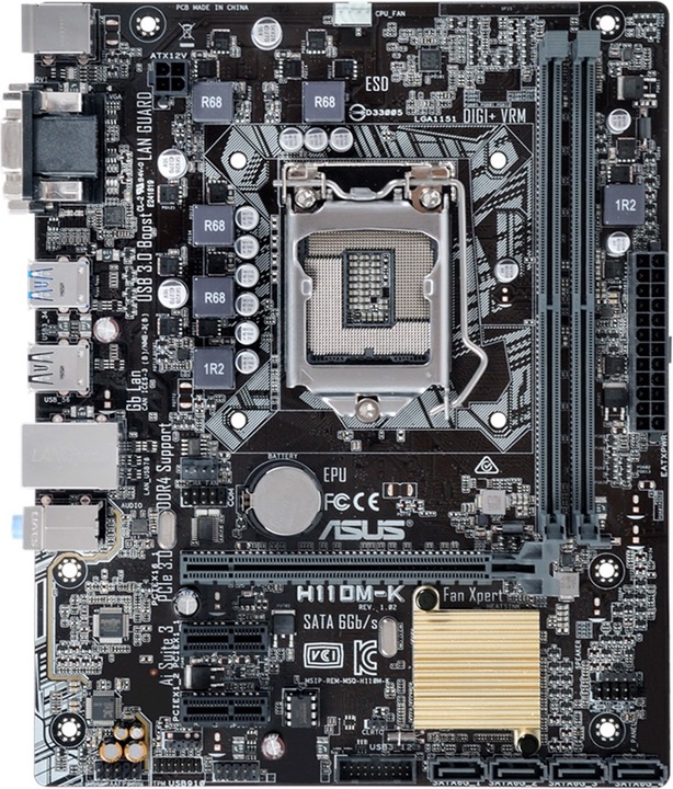 Actual product image ASUS H110m-K (LGA 1151, Intel H110, mATX)