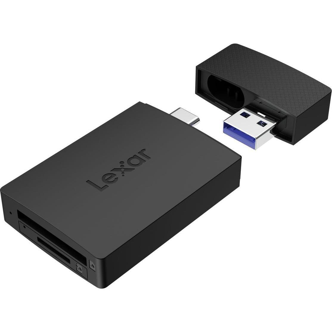 Lexar Nero Dual-Slot Usb-A/C Reader (Usb 3.1, Usb-C), Lettore Di Schede Di Memoria,
