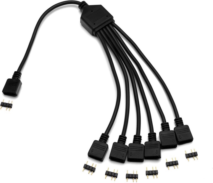 Actual product image EKWB EK-D-RGB 6-fold D-RGB splitter cable