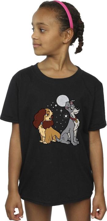 Actual product image Disney Girls Lady And The Tramp Moon Cotton T-Shirt (140, 146)