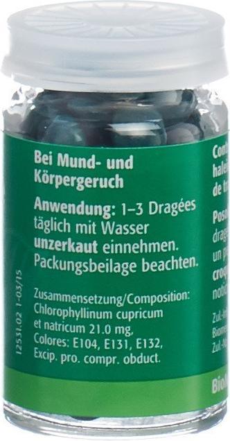 Valeurs nutritives et ingrédients Biomed 1001 vert feuille