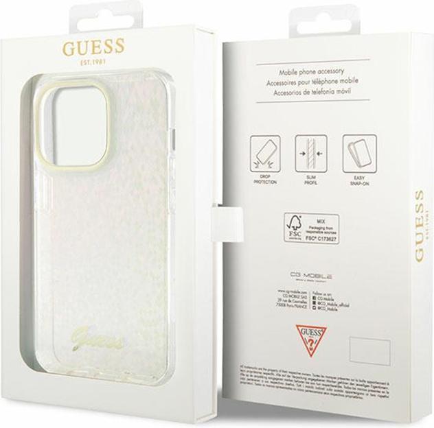 Image du produit Guess GUHCP15XHDECMP iPhone 15 Pro Max 6.7" różowy/pink hardcase IML Faceted Mirror Disco Iridescent (Apple iPhone 15 Pro Max)
