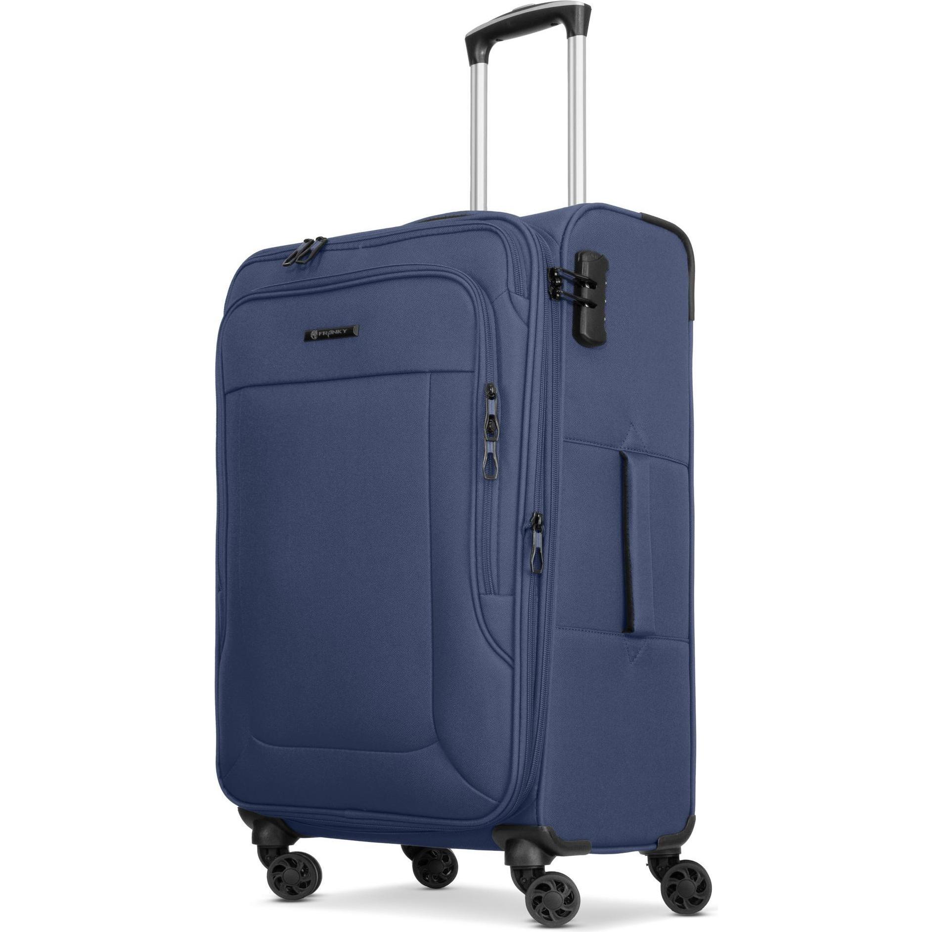 Thumbnail - Franky, Koffer, Melbourne 3.0 4-Rollen Trolley 69 cm mit Dehnfalte, Blau, (56 l, L (90 - 115l))