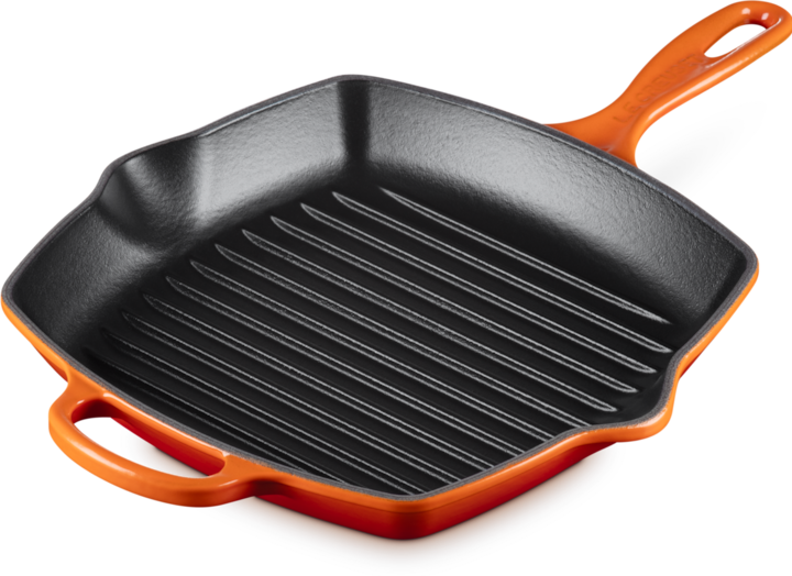 Image du produit Le Creuset Signature (26 cm, Poêle à grillades, Fonte)