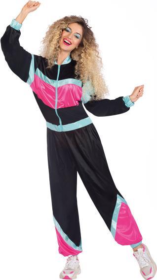 Produktbild Amscan Erwachsenenkostüm 80s Shell Suit schwarz Grösse S (34, 36)