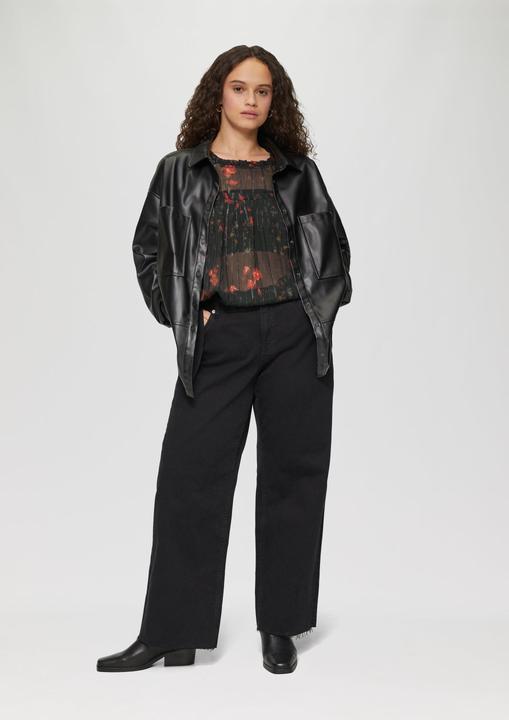 Produktbild S.Oliver Bluse Transparente Chiffon-Bluse mit Glitzergarn (44)