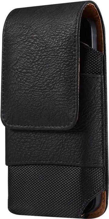 Immagine prodotto Cover-Discount Nylon - Borsa da cintura in pelle con tasca per carte di credito nero / L