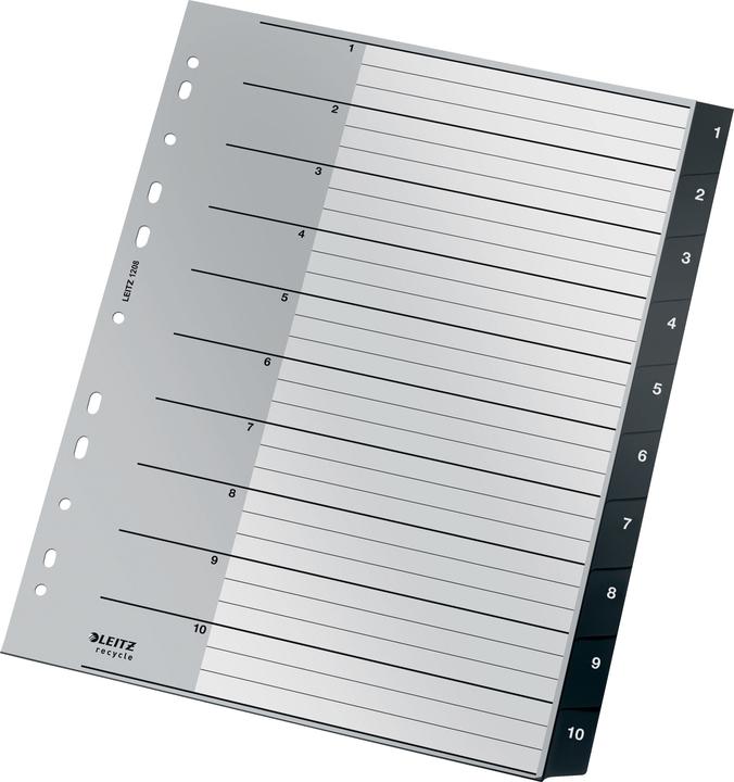 Produktbild Esselte Register Leitz Recycle, A4, nummeret 1 - 10, 297 x 238 x 2 mm