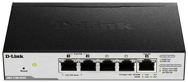 Immagine prodotto D-Link DGS 1100-05PDV2 (5 Porti)