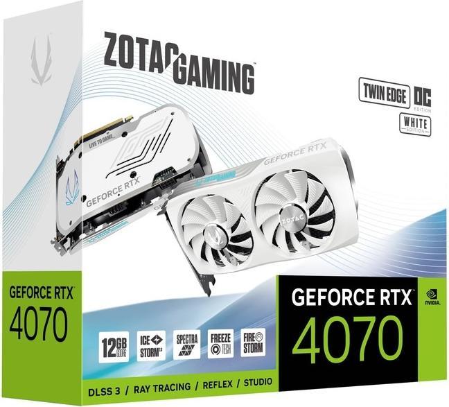 Immagine prodotto Zotac GeForce RTX 4070 Twin Edge OC White Edition (12 GB)