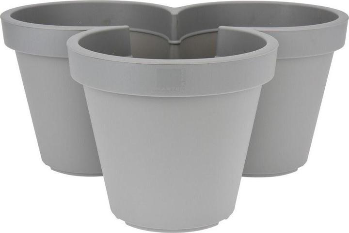 GreenGarden dreier Pflanzkübel Pflanztopf Blumentopf 44 x 44cm Höhe 20cm anthrazit (44 x 44 x 20 cm)