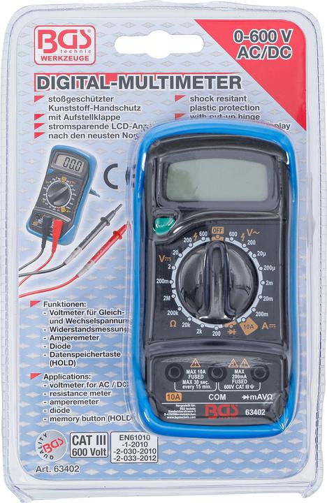 Actual product image BGS Digital Multimeter 3 1/2-digit (CAT II)