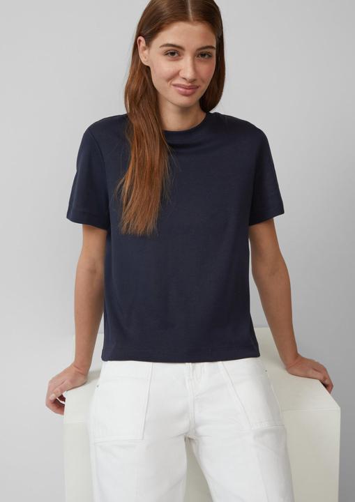 Produktbild S.Oliver T-Shirt Verkürztes T-Shirt aus Interlockjersey (46)