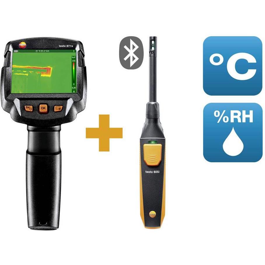 Thumbnail - Testo, Wärmebildkamera, 871s Baudiagnose-Set Wärmebildkamera -30 bis +650 °C 240 x 180 Pixel 9 Hz
