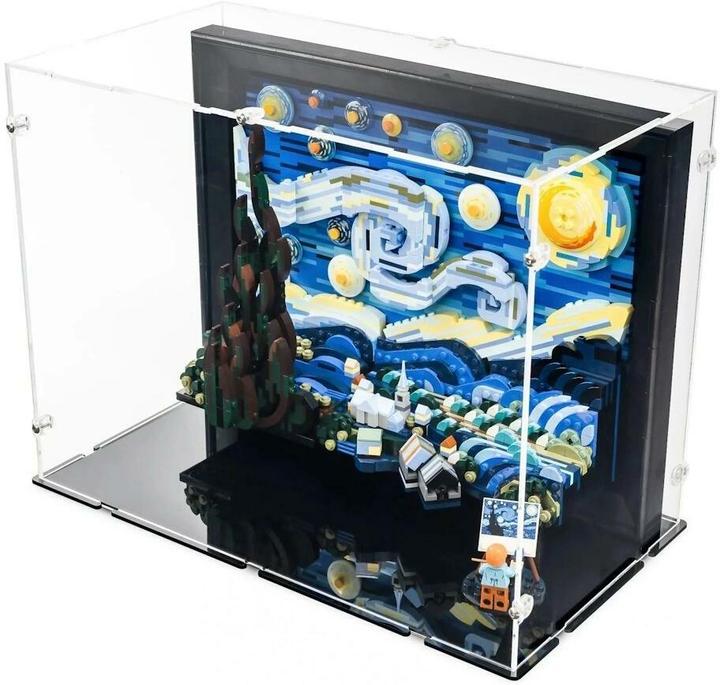 iDisplayit Acrylic display for LEGO® 21333 Vincent van Gogh – Starry Night (with black base) (21333, LEGO DC)