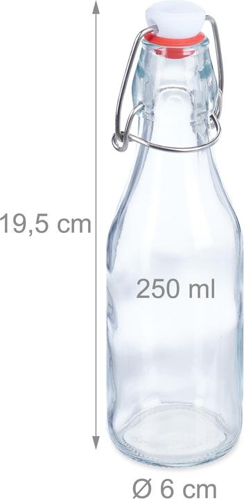 Actual product image Relaxdays 6x swing-top jars (6 pcs., 0.25 l)