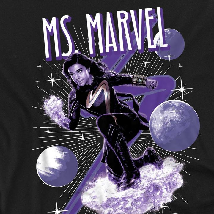 Actual product image The Marvels Unisex Adult Cosmic Ms Marvel T-Shirt (L)