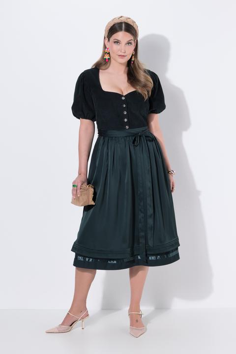 Produktbild Ulla Popken Dirndl, Cord, Herzausschnitt, Puff-Halbarm (44)