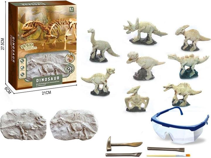 Trifox Ausgrabungen des Paläontologen, Dinosaurier MIX