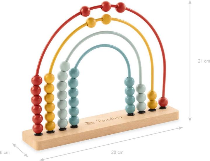 Actual product image Pinolino Abacus-Rainbow Ruby Rake Frame (Multilingual)