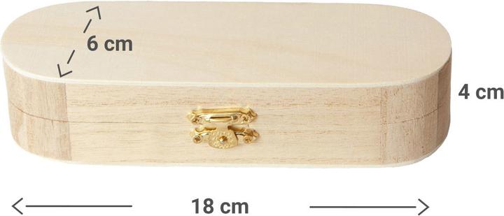 Image du produit Natura Punto Boîte à crayons pratique en bois, naturel, 18 x 6 x 4 cm