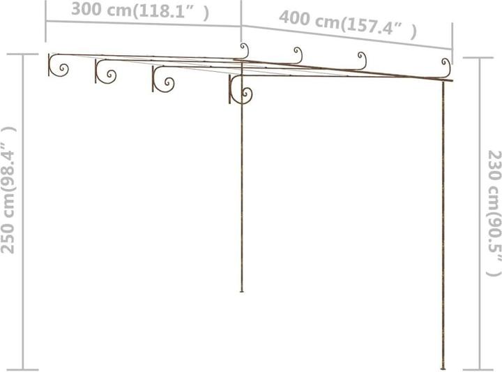 Actual product image vidaXL Pergola (300 cm, 400 cm)