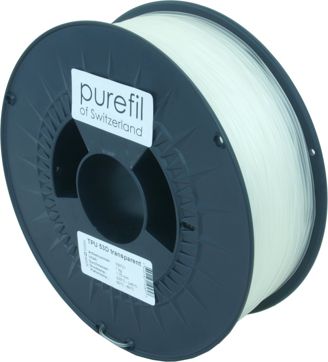 Actual product image Purefil Filament (PC, 1.75 mm, 1000 g, Transparent)