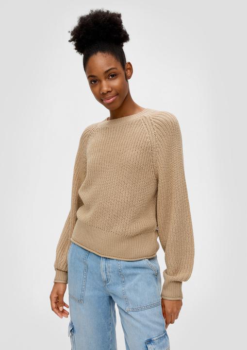 Actual product image s.Oliver Strickpullover Strickpullover mit Ripp-Elementen (S)