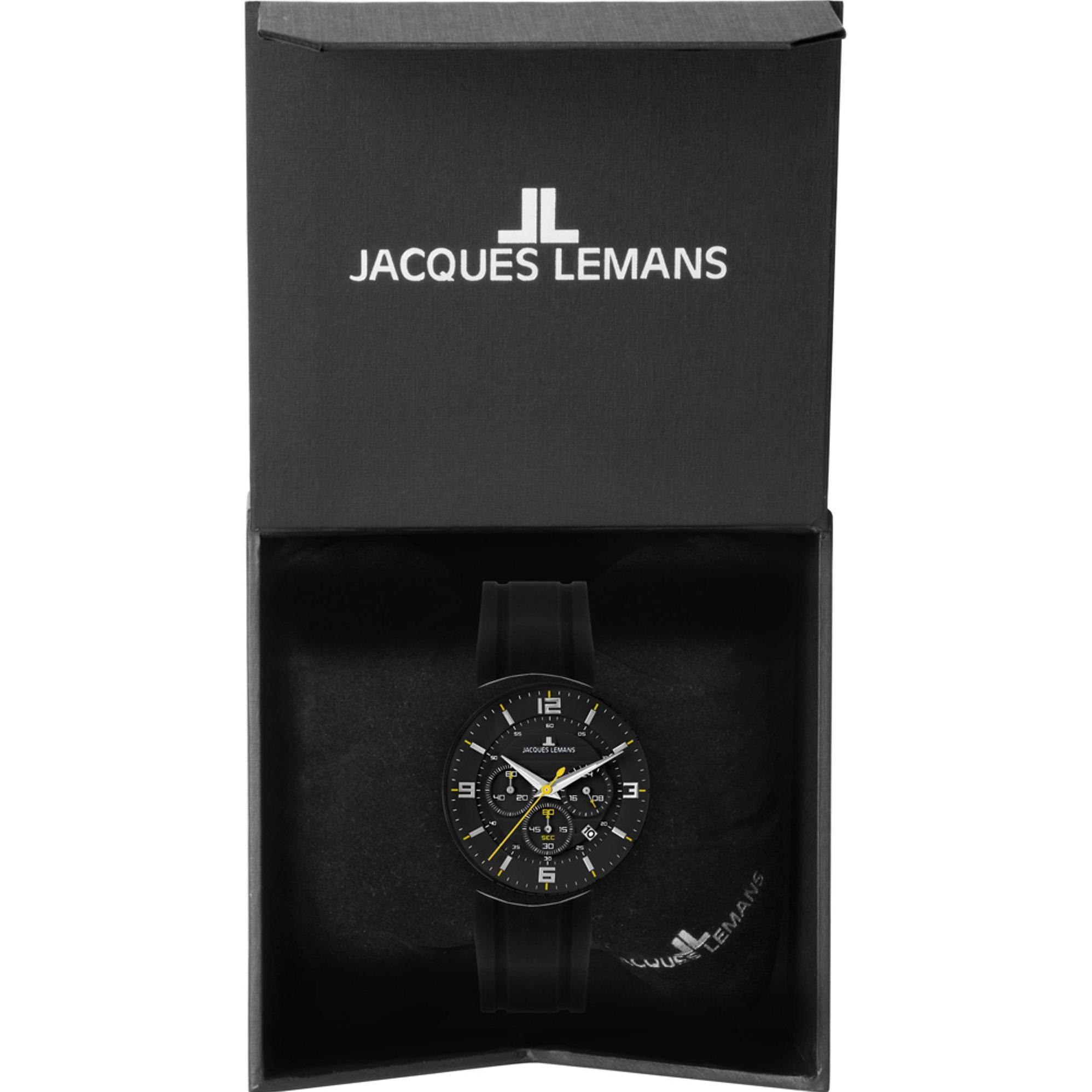 Thumbnail - Jacques Lemans, Armbanduhr, Chronograph Sport, Silber, (Chronograph, 44 mm)