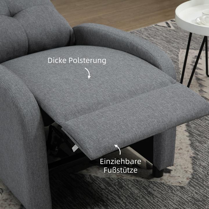 Immagine prodotto Homcom Fernsehsessel mit Liegefunktion Polyester Grau