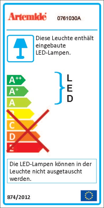Label énergétique Artemide Tolomeo Mega Table Body Lamp (3353 lm)
