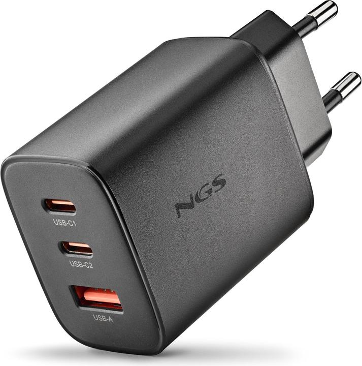 NGS ERA 65W BLACK (65 W, 3 ports)