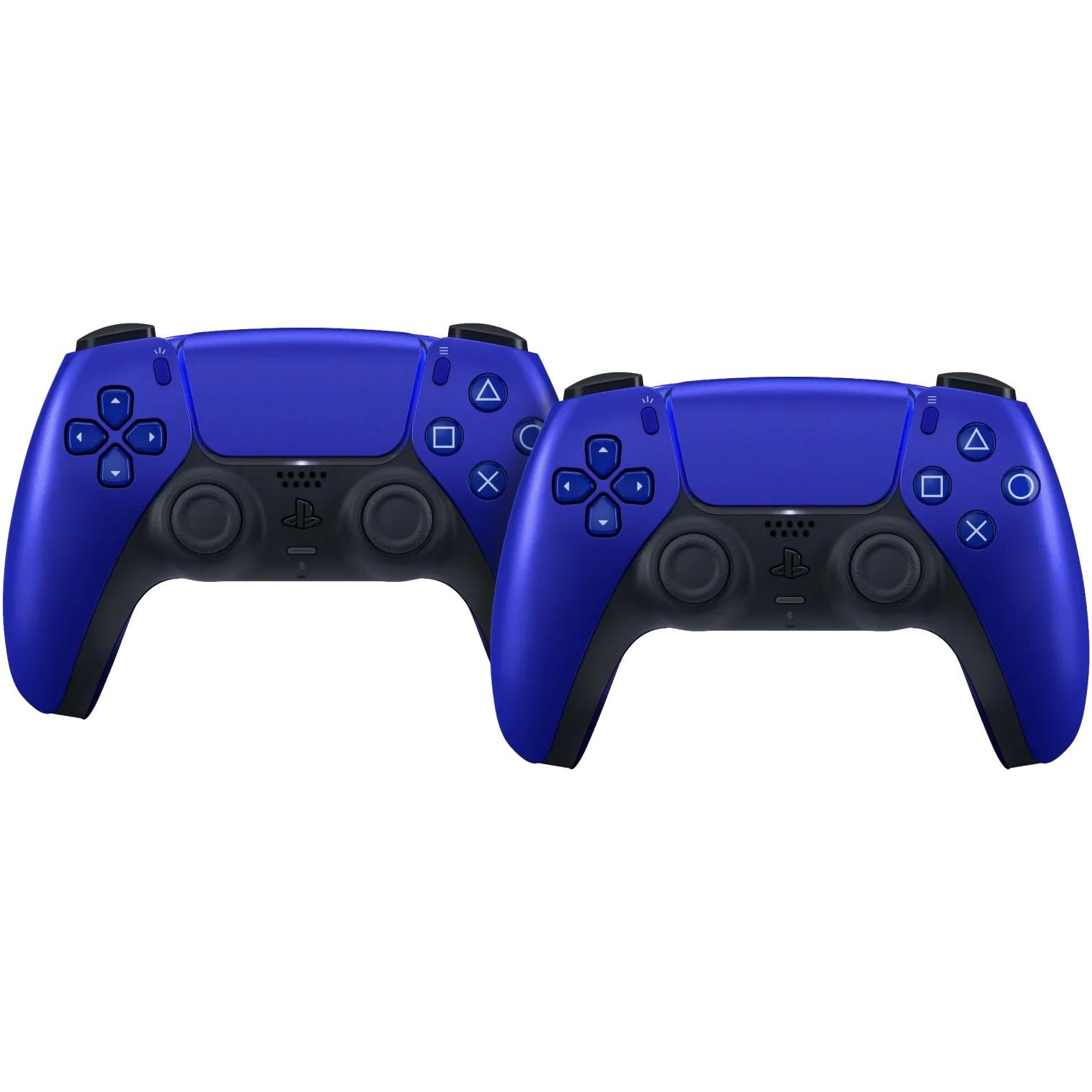 Sony PlayStation 5 Dualsense Draadloze Controller Cobalt Blue Duo Pack (PS5), Gaming Controller, Bla