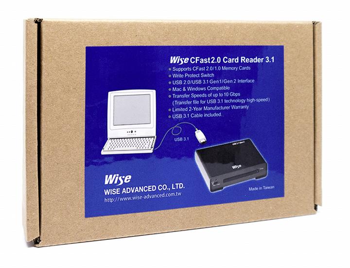 Actual product image Wise CFast 2.0 USB 3.1 Card Reader (USB 2.0, USB 3.1)